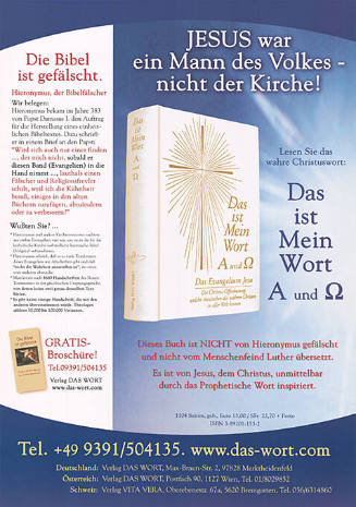 Jesus war ein Mann des Volkes – nicht der Kirche! Das ist Mein Wort, Α und Ω