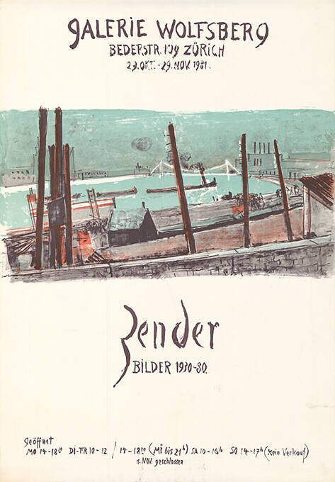 Zender, Bilder 1930–80, Galerie Wolfsberg, Zürich