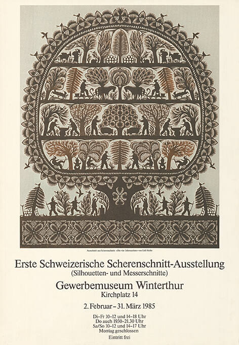 Erste Schweizerische Scherenschnitt-Ausstellung, Gewerbemuseum Winterthur