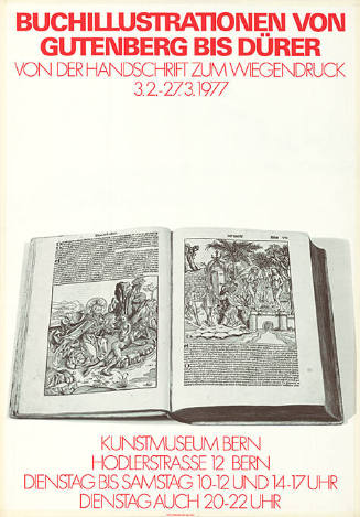 Buchillustrationen von Gutenberg bis Dürer, Kunstmuseum Bern