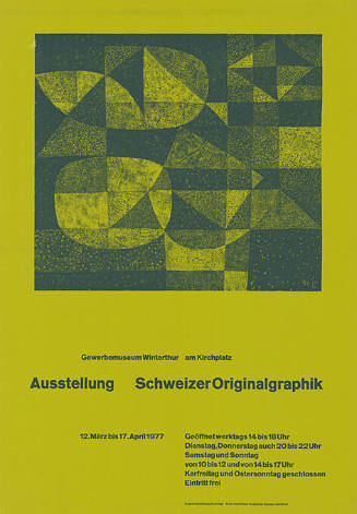 Ausstellung, Schweizer Originalgraphik, Gewerbemuseum Winterthur