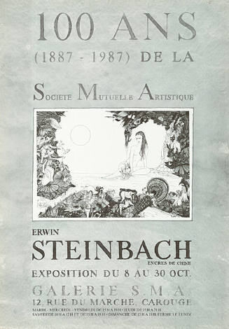 100 ans (1887–1987) de la Société Mutuelle Artistique, Erwin Steinbach, Galérie S.M.A., Carouge