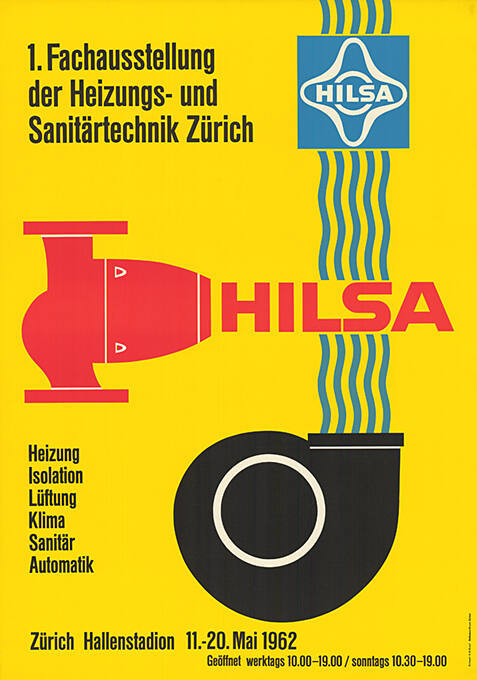 HILSA, 1. Fachaustellung der Heizungs- und Saniärtechnik, Hallenstadion Zürich