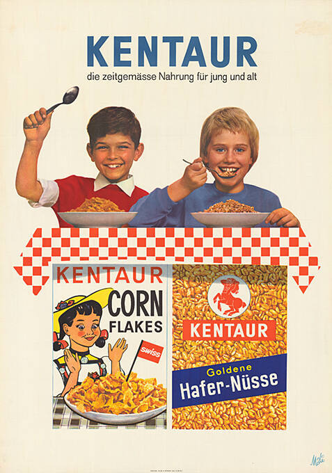 Kentaur, die zeitgemässe Nahrung für jung und alt, Corn Flakes, Hafer-Nüsse