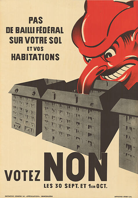 Pas de bailli fédéral sur votre sol et vos habitations, Votez Non