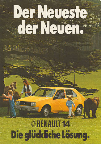 Der Neueste der Neuen. Renault 14, Die glückliche Lösung.