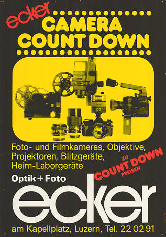 Camera Countdown, Optik + Foto Ecker, Luzern