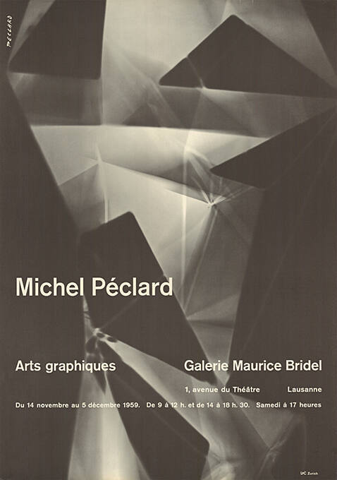 Michel Péclard, Arts graphiques, Galerie Maurice Bridel, Lausanne