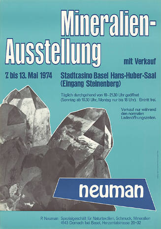 Mineralien-Ausstellung, Neuman, Stadtcasino Basel