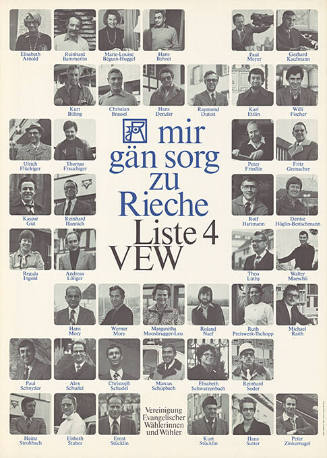 Mir gän sorg zu Rieche, Liste 4 VEW 
