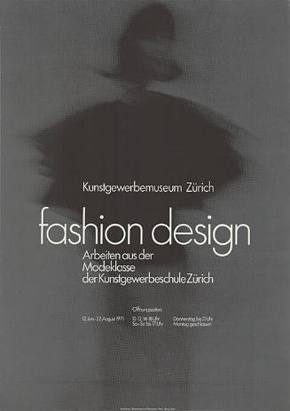 Fashion design, Arbeiten aus der Modeklasse der Kunstgewerbeschule Zürich, Kunstgewerbemuseum Zürich