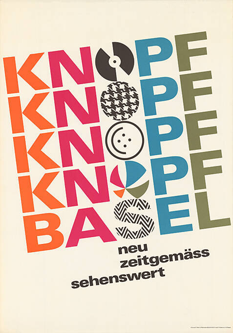 Knopf Basel, neu, zeitgemäss, sehenswert