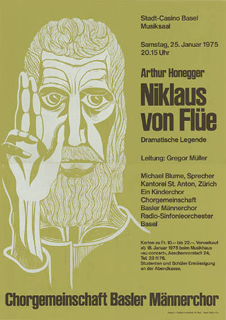 Niklaus von Flüe, Arthur Honegger, Chorkonzert, Stadtcasino Basel