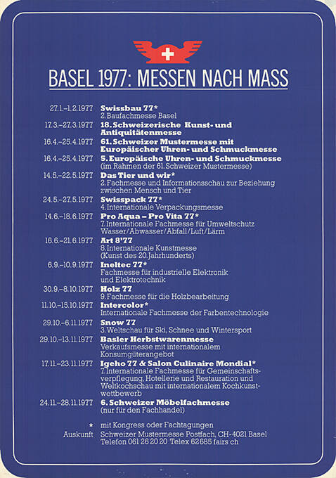 Basel 1977: Messen nach Mass