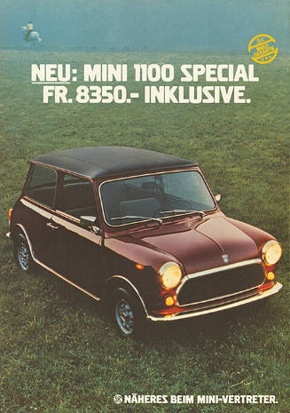 Neu: Mini 1100 Special, Fr. 8350.- inklusive.