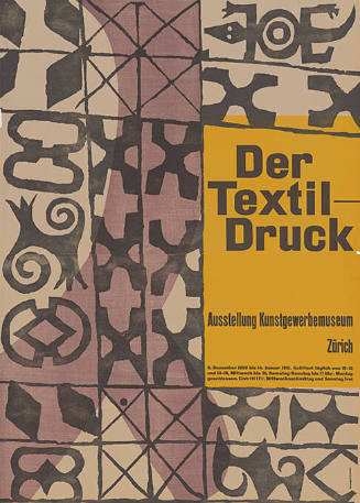 Der Textil-Druck, Ausstellung Kunstgewerbemuseum, Zürich