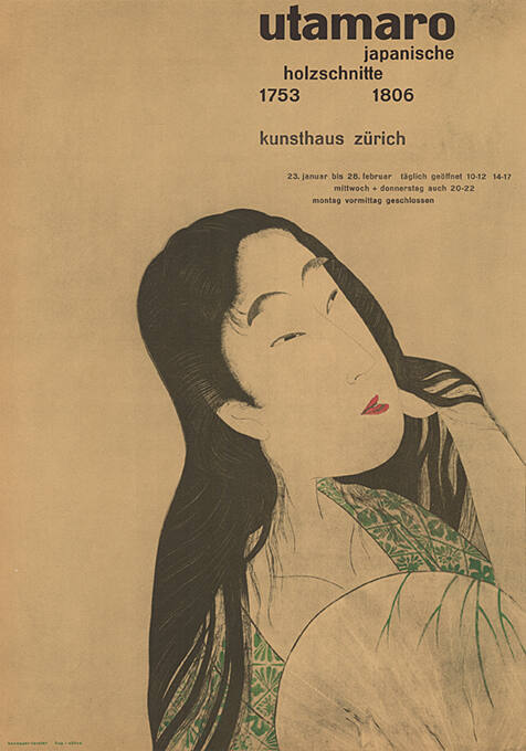 Utamaro, Japanische Holzschnitte, 1753–1806, Kunsthaus Zürich