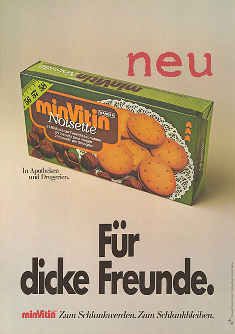 Neu minVitin Noisette, Für dicke Freunde. minVitin, Zum Schlankwerden. Zum Schlankbleiben.