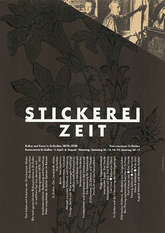 Stickerei-Zeit, Kultur und Kunst in St. Gallen, 1870–1930, Kunstmuseum St. Gallen