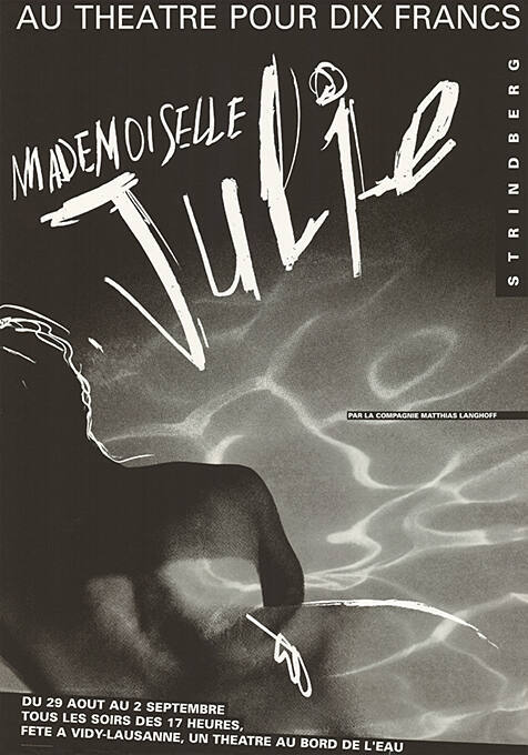 Mademoiselle Julie, Théâtre Vidy, Lausanne