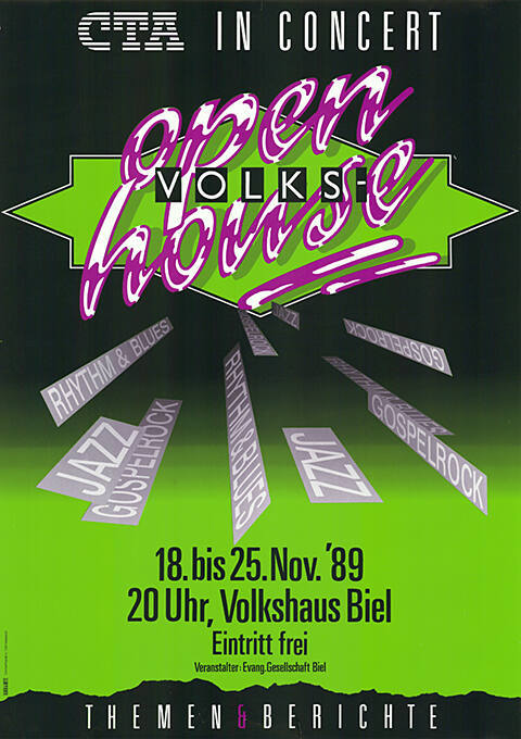 CTA in Concert, Open Volks-house, Volkshaus Biel