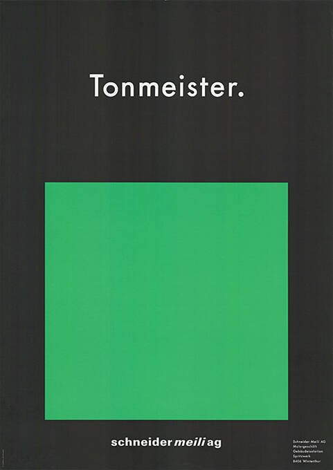 Tonmeister. Schneider Meili AG