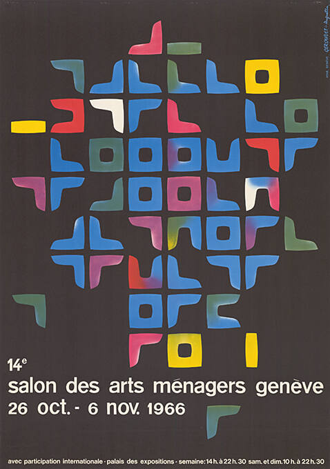 14ᵉ Salon des arts ménagers, Palais des expositions, Genève