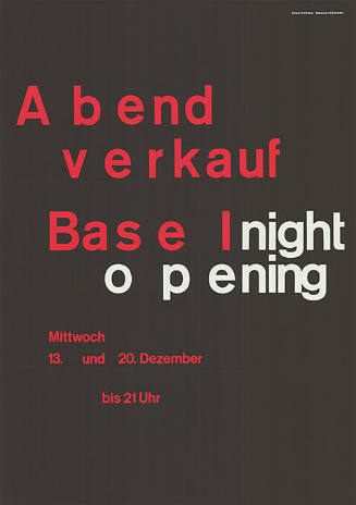 Abendverkauf Basel, night opening