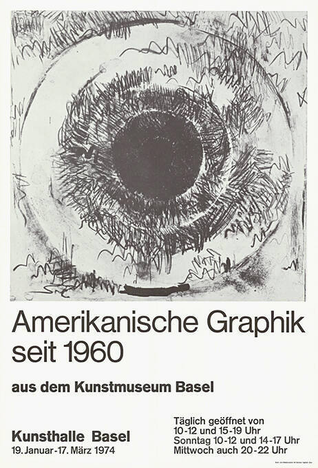 Amerikanische Graphik seit 1960 aus dem Kunstmuseum Basel, Kunsthalle Basel