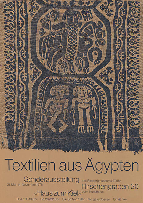 Textilien aus Ägypten, Haus zum Kiel, Zürich