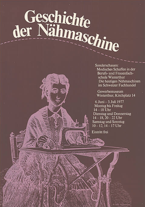 Geschichte der Nähmaschine, Gewerbemuseum Winterhur