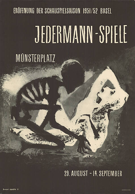 Jedermann-Spiele, Eröffnung der Schauspielsaison 1951/52 Basel, Münsterplatz