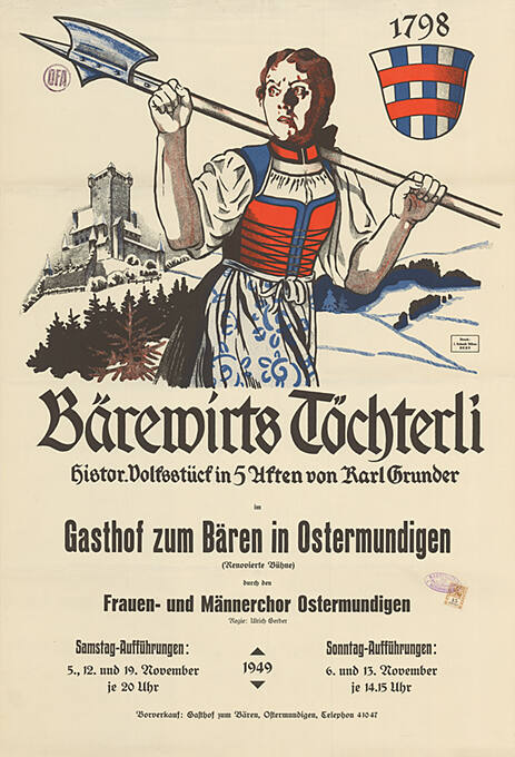 Bärewirts Töchterli, Karl Grunder, Gasthof zum Bären, Ostermundigen