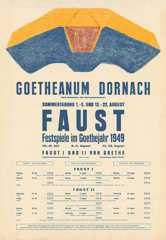 Goetheanum Dornach, Faust, Festspiele im Goethejahr 1949