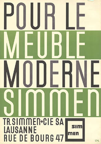 Pour le meuble moderne, Simmen