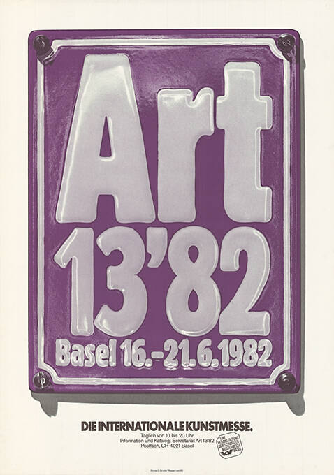 Art 13’82, Basel, Die internationale Kunstmesse.