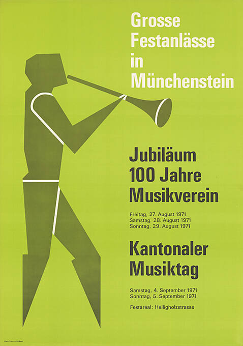 Grosse Festanlässe in Münchenstein, Jubiläum 100 Jahre Musikverein, Kantonaler Musiktag