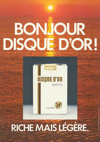 Bonjour Disque d’or! Riche mais légère.