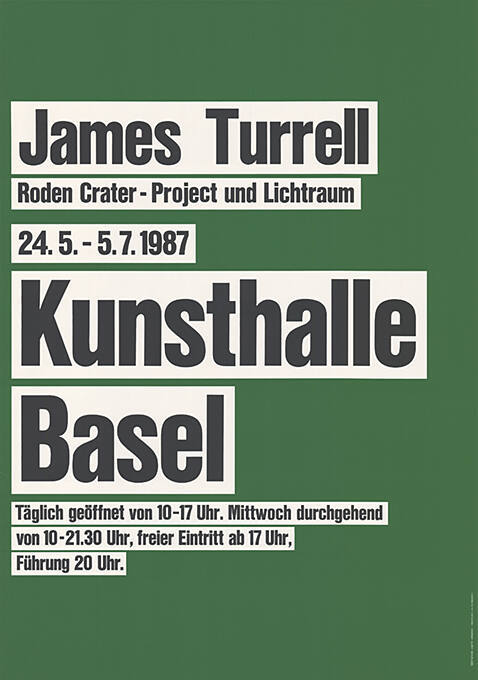 James Turrell, Kunsthalle Basel