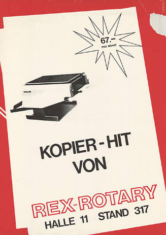 Kopier-Hit von Rex-Rotary, Halle 11, Stand 317