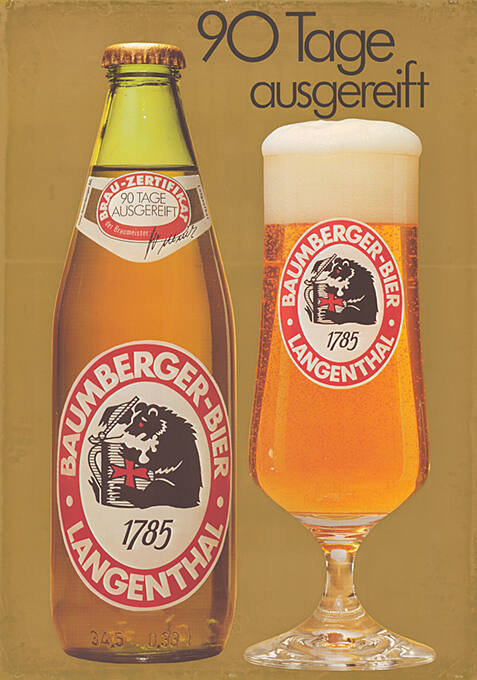 90 Tage ausgereift, Baumberger-Bier, Langenthal