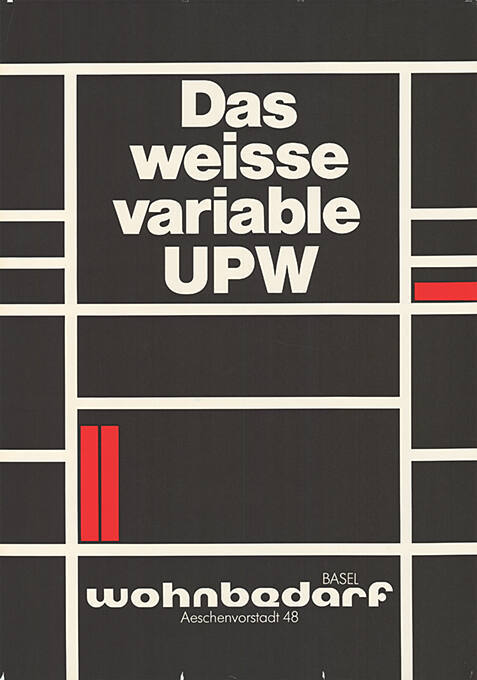 Das weisse variable UPW, Wohnbedarf Basel