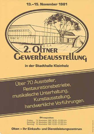 2. Oltner Gewerbeausstellung, Stadthalle Kleinholz