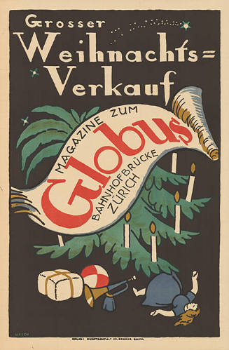 Grosser Weihnachts-Verkauf, Magazine zum Globus, Basel Marktplatz