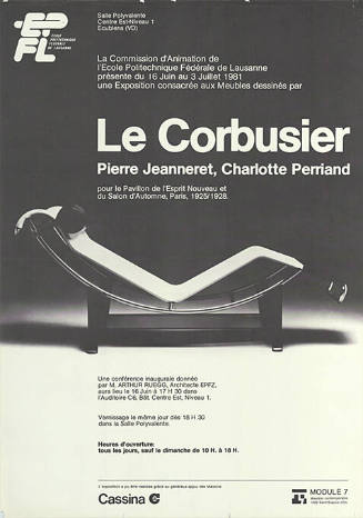 Le Corbusier, Pierre Jeanneret, Charlotte Perriand, EPFL, Ecole Polytechnique Fédérale Lausanne