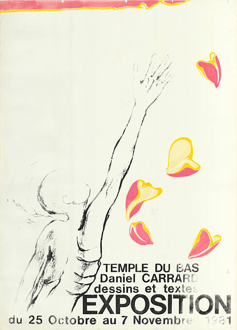 Temple du Bas, Daniel Carrard, dessins et textes, Exposition