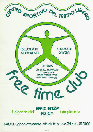 Centro sportivo del tempo libero, free time club, il piacere dell' efficienza fisica con piacere