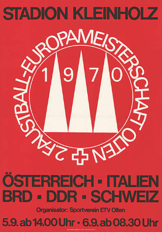 Stadion Kleinholz, 2. Faustball-Europameisterschaft Olten, 1970,