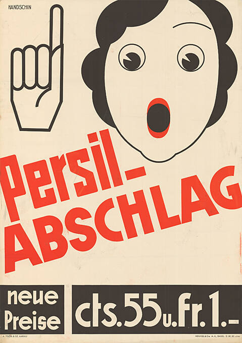 Persil-Abschlag, Neue Preise, Cts. 55 u. Fr. 1.-