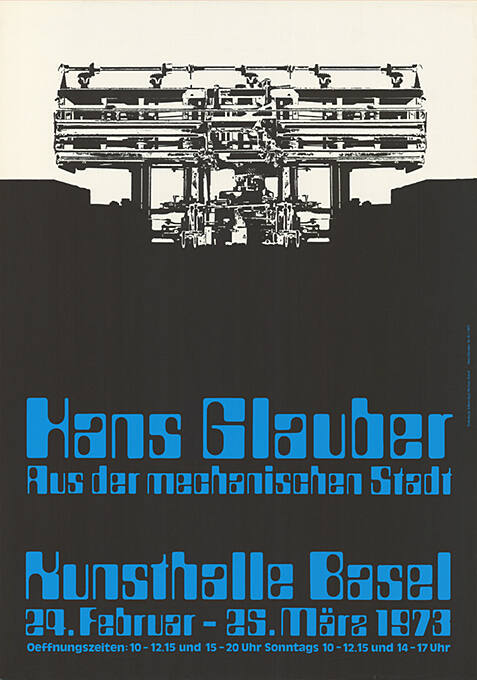 Hans Glauber, aus der mechanischen Stadt, Kunsthalle Basel